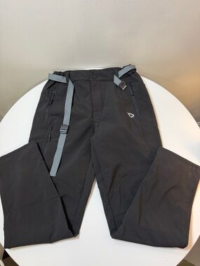 Black Women's Technical Cargo Pants with Gray Webbing